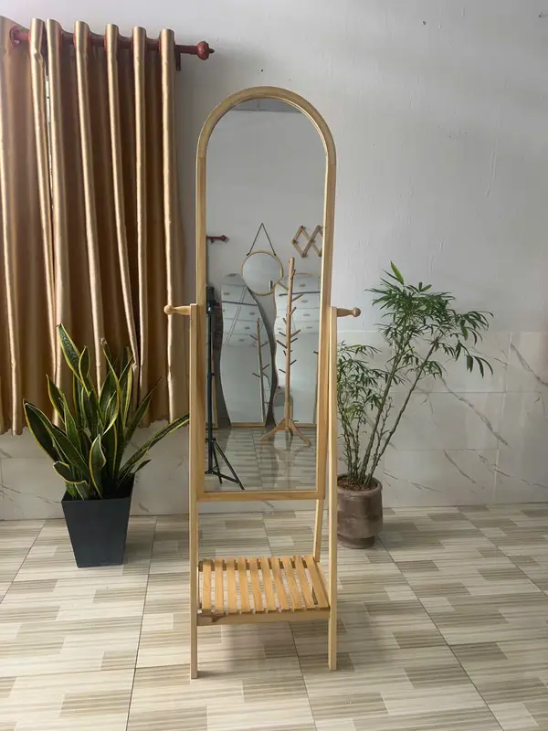 Gương Soi Toàn Thân Phối Kệ - Gương trang trí 5