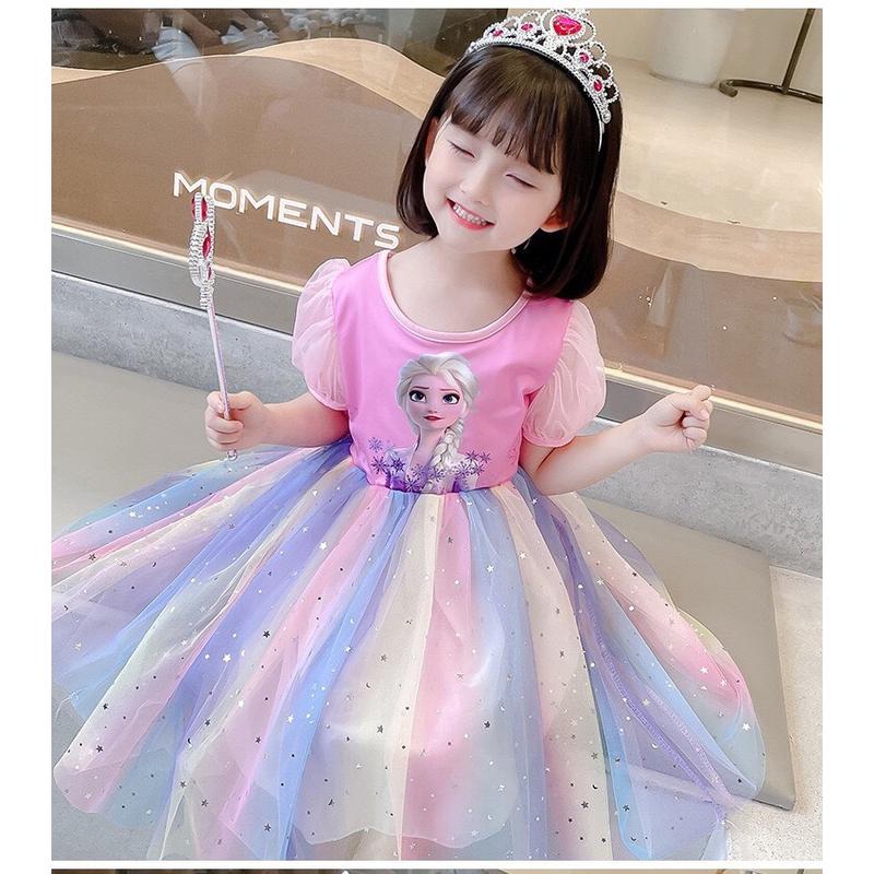 Đầm công chúa elsa, váy elsa cho bé gái, đầm elsa cho bé gái từ 3-8 tuổi