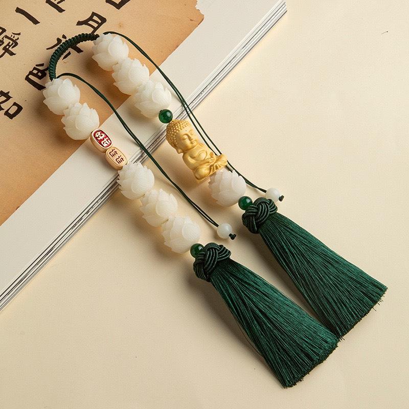  Khánh đôi Phật Thích Ca cửu liên hoa gỗ hoàng dương treo gương chiếu hậu oto trang trí gương chiếu hậu oto nội thất oto sang trọng  tâm linh mang lại bình an may mắn vong  lien 