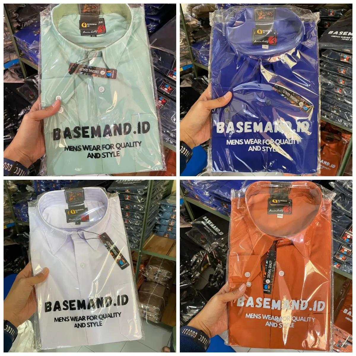 Kemeja Kantor Polos Lengan Panjang Bahan Katun Gupi Part.2