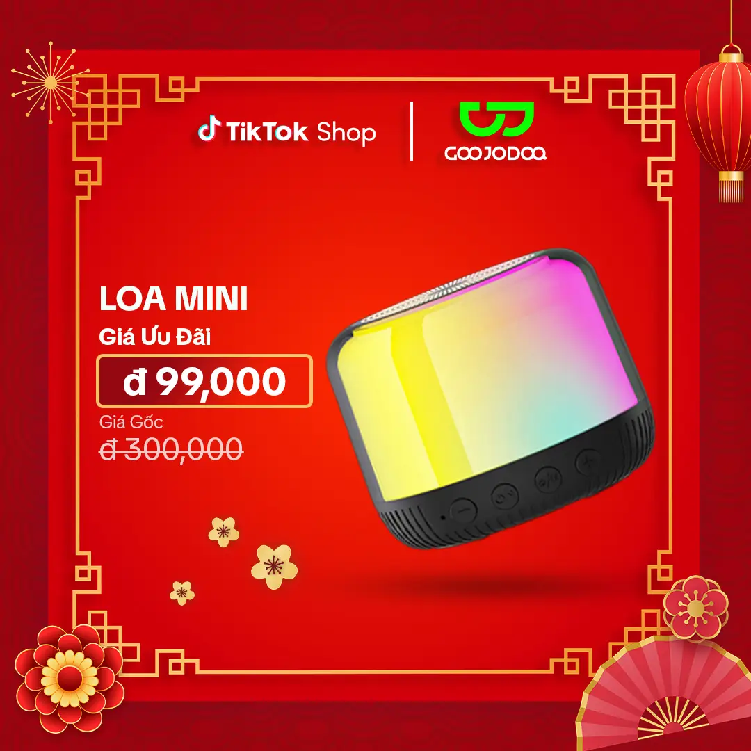 Loa Nghe Nhạc Bluetooth Goojodoq, Decor Trang Trí Siêu Đẹp, Có Thể Ghép Đôi 2 Loa, Tuổi Thọ Pin 3 - 5 Giờ Củ Loa