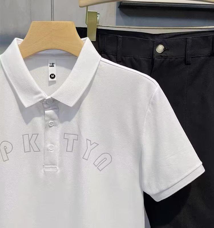 Product Introduction of Summer New Polo Shirt Lapel Short Sleeve Letter Print Cartoon Embroidery Loose Casual Top Fashion 5