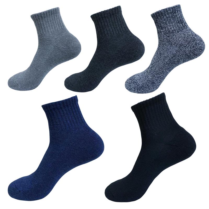 Tất/ vớ nam Muji cổ trung có đệm dày êm chân, chất liệu cotton thấm hút mồ hôi chống hôi chân. Hàng xuất dư Nhật Menswear