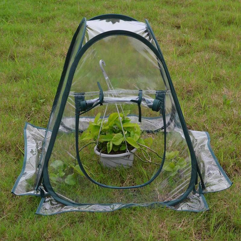 Product Introduction of 70*70*80cm PVC Portable Foldable Mini Garden Greenhouse Cover Flower House Planting Insect-Proof Bird Cover For Outdoor Protection 7