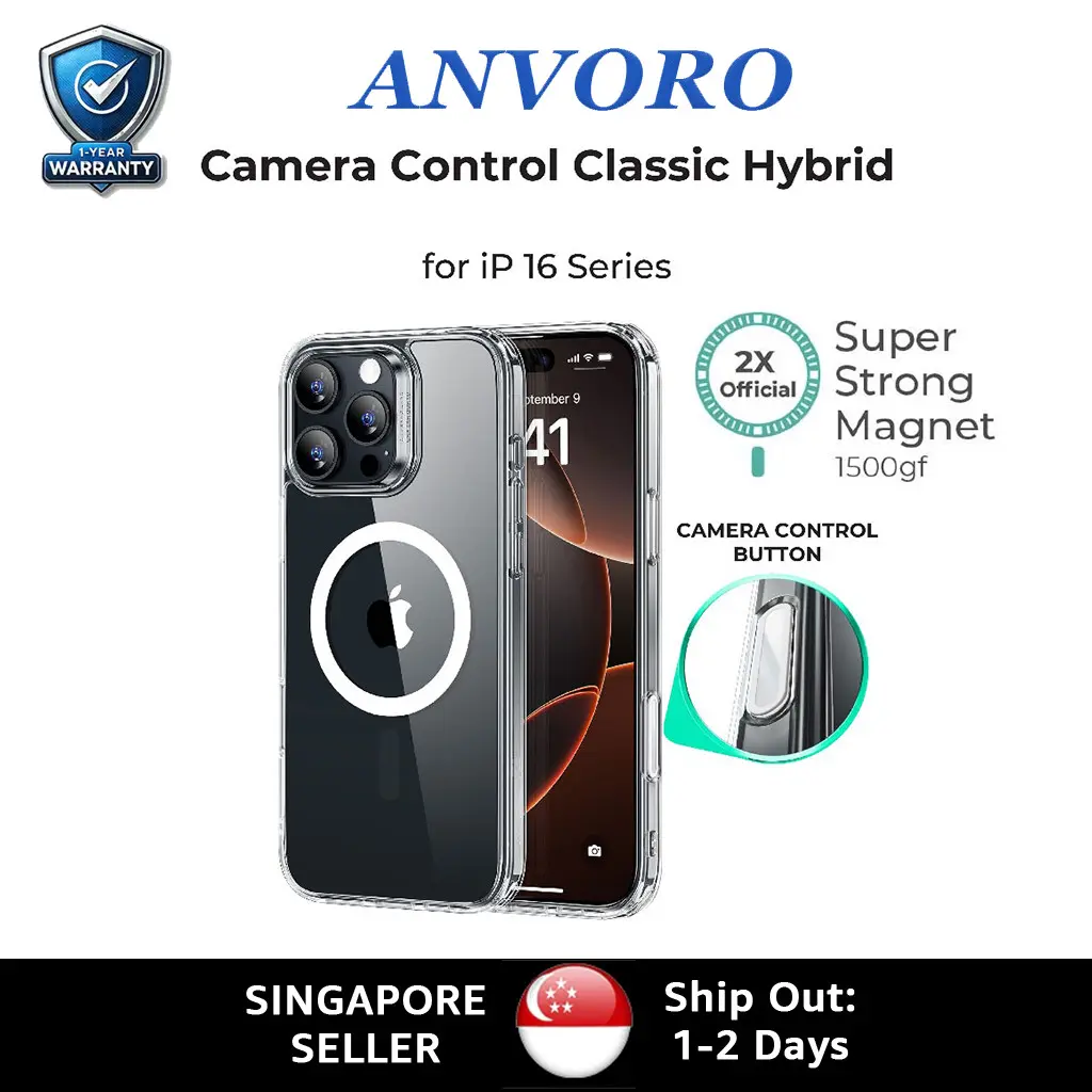 Anvoro Magnetic iPhone 16 Pro Max/16 Pro/16e/16 Plus/16/15/14/13/12 Mini/11/XR/XS Case Casing Cover antifall  measures transparent  phone  case
