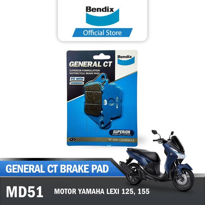 Gambar Bendix Kampas Rem Depan Cakram Motor Yamaha Lexi 125 dan 155 - MD51 GCT dari Bendix Motor Indonesia Kab. Bekasi Tokopedia