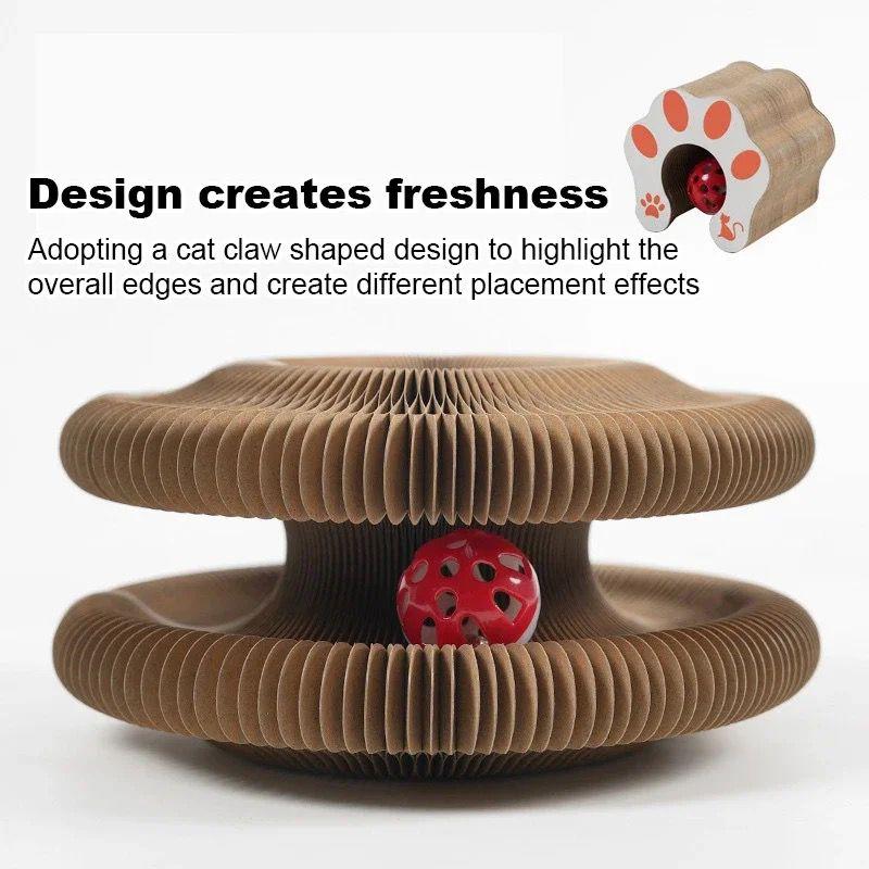 Foldable Cat Toy, Durable Funny Cat Scratcher with Bell, Durable Cat Scratching Toy, Funny Interactive Pet Paws Kitten Scratching Toy, Pet Supplies for Indoor Outdoor Use, Cat Toys, Pet Products Tools 8