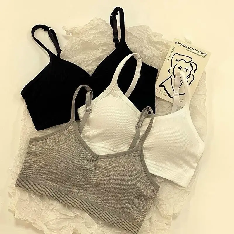 Combo  bra   mút dính liền, chất vải cotton thoáng mát, thấm hút mồ hôi….#338 Tua Rua Nữ áo  dây học sinh cấp 3