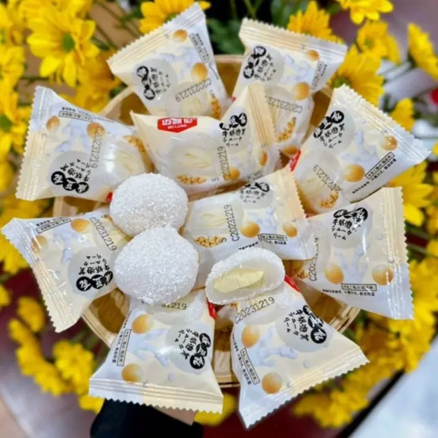 1kg Bánh Mochi Kem Lạnh Có 13 Vị: Đậu Nành, Bơ, Xoài, Đào, Khoai Môn, Sầu Riêng, Socola, Chuối, Cam, , Việt Quất, Chanh Dây [NGÀY IN TRÊN BÁNH LÀ NGÀY SẢN XUẤT-HSD: 120 NGÀY] Food Ăn Vặt Thức Ăn Cake live 4