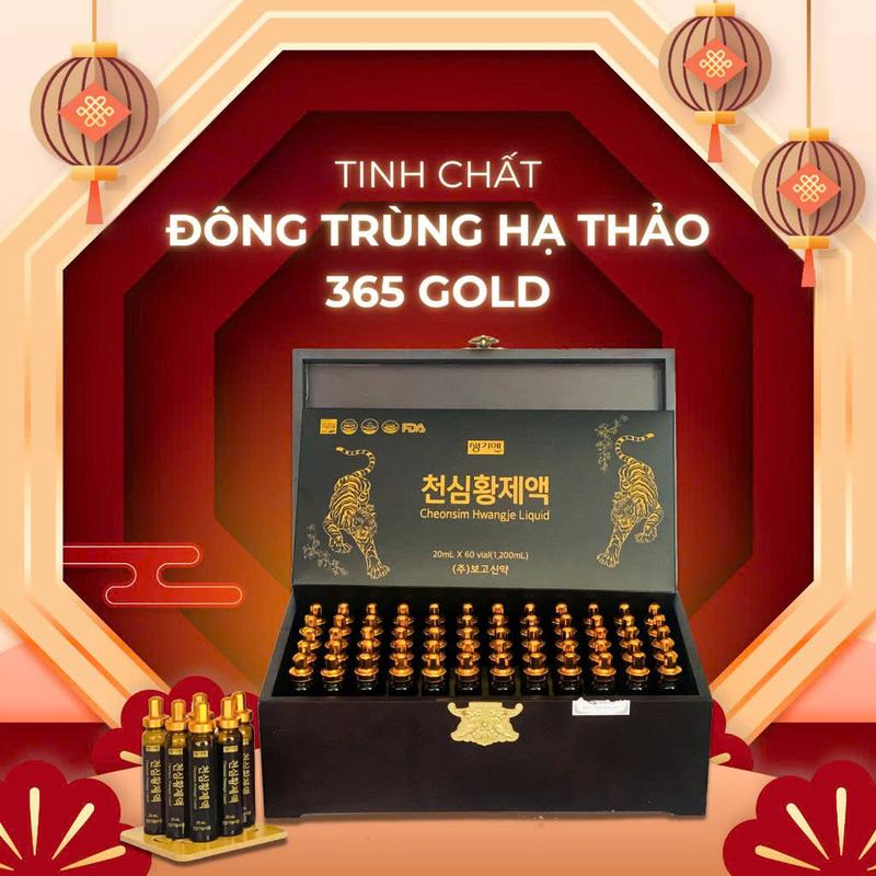 [ Hộp Gỗ 60 ống ] Tinh Chất Đông Trùng Hạ Thảo Hàn Quốc ( Hổ - Rồng ) - Hỗ trợ bổ sung sức khỏe