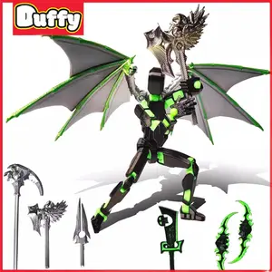 【Duffy toys】Dummy 13 Action Figure / Boneka Robot / Dummy Titan 13 Action Figure / Joint Movable Action Figurines Lucky 13 / Mainan Transformasi Bergerak Multi-Sendi / Model Tubuh Manusia Cetak 3D /Dummy Bentuk Gerakan Sendi DIY/Boneka Transformasi Boneka