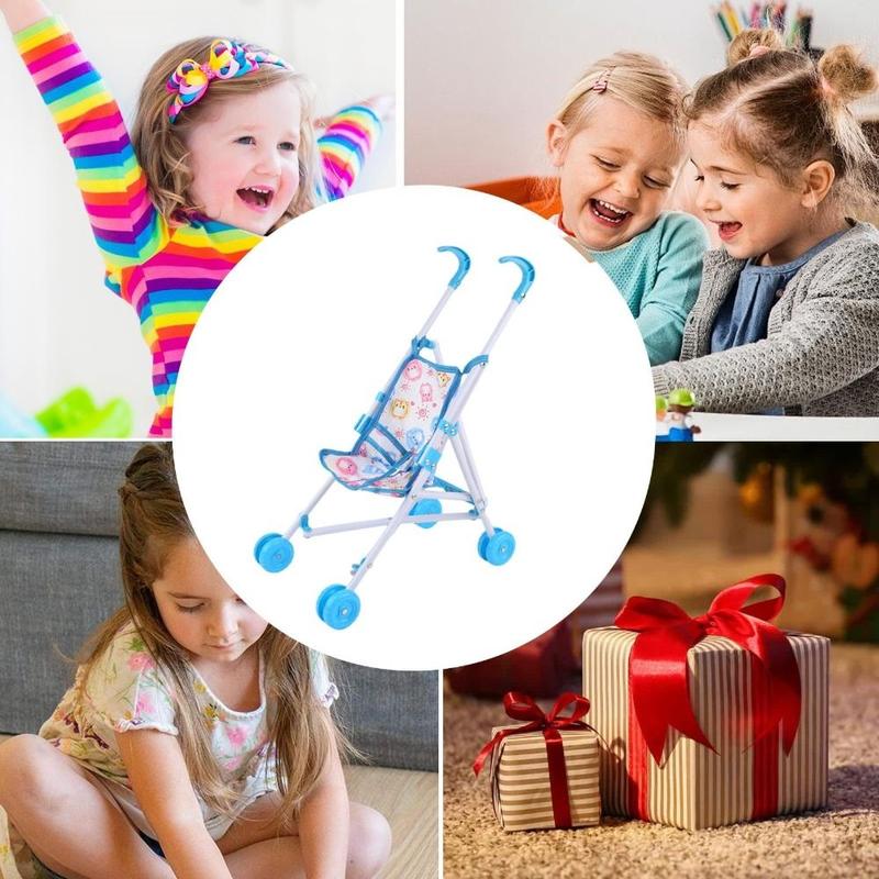 Product Introduction of Trendy Interactive Dolls Pram Pretend Play Toys Stable Baby Stroller Plastic Doll Stroller for Boys Girls Babies 19