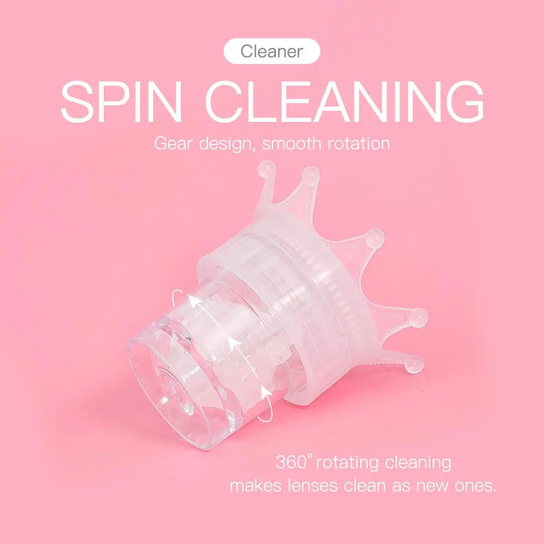【Rửa】Lens cleaner Magister Máy vệ sinh kính áp tròng thủ công Kính áp tròng pink máy rửa kính áp tròng màu máy rửa sạch bụi bẩn, hình dáng vương miện