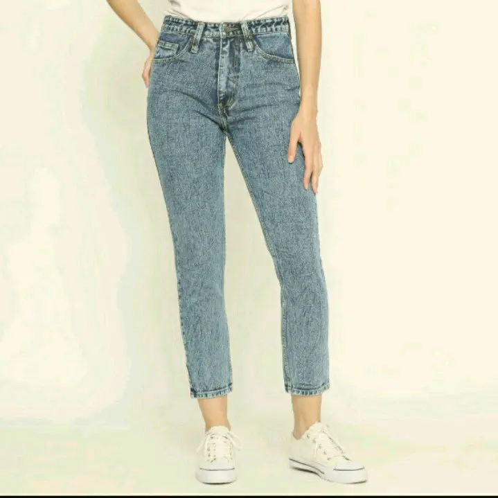 celana jeans boyfrend snow Variasi Fit