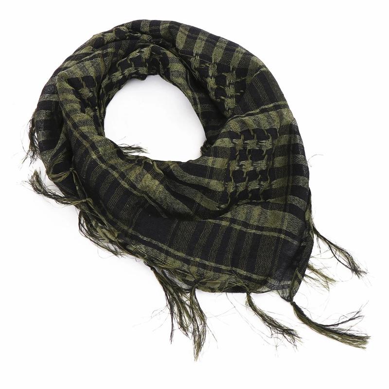 Khăn quàng cổ sa mạc Ả Rập, Unisex, Nhẹ, Khăn Quàng quàng cổ Chiến Thuật mềm mại, Thích hợp cho nam và nữ, Khăn choàng Turban, Thích hợp cho chơi Airsoft, có viền, Màu kẻ sọc 2