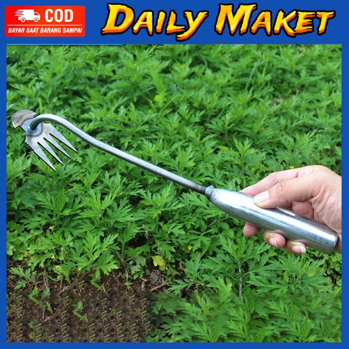 Jual Garpu Tanaman Besi Garukan Tanah Berkebun / Garu Cangkul / Garuk ...