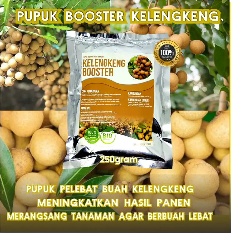 Pupuk Booster Kelengkeng - Pupuk organik pelebat buah, menyuburkan tanaman, dan memperkuat tanaman Kelengkeng Alami Tumbuhan