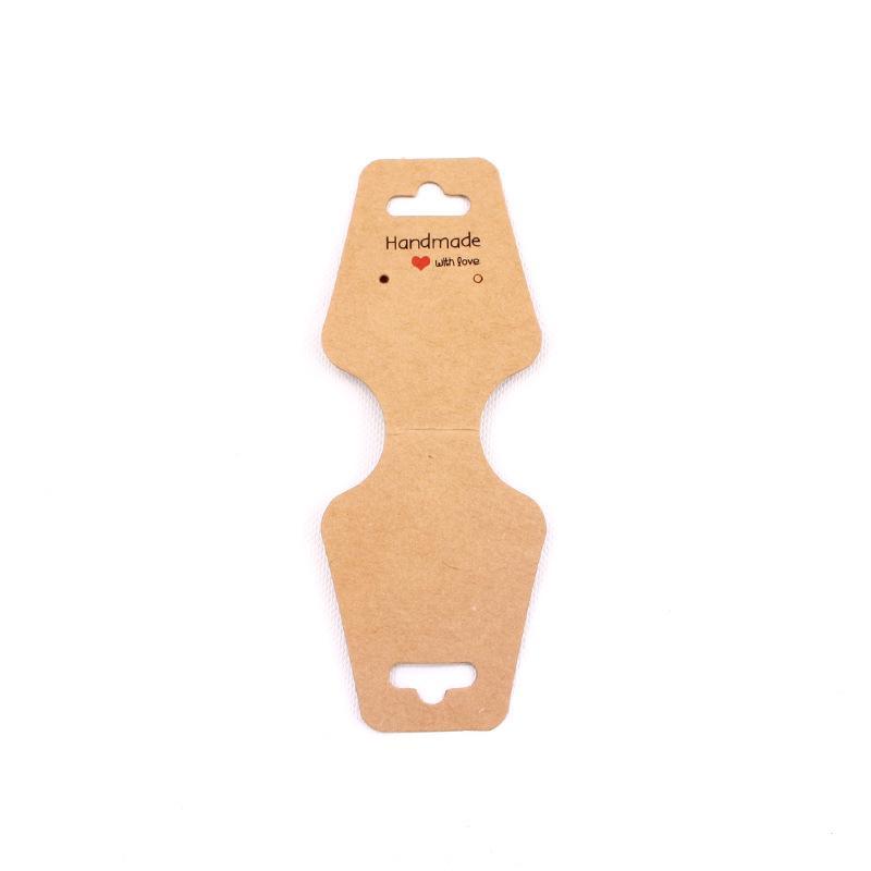 Solid Color Necklace Display Card, 100pcs Self-adhesive Bracelet Packaging Card Holder, Earrings Paper Stand For Jewelry Ornament Wrap 9