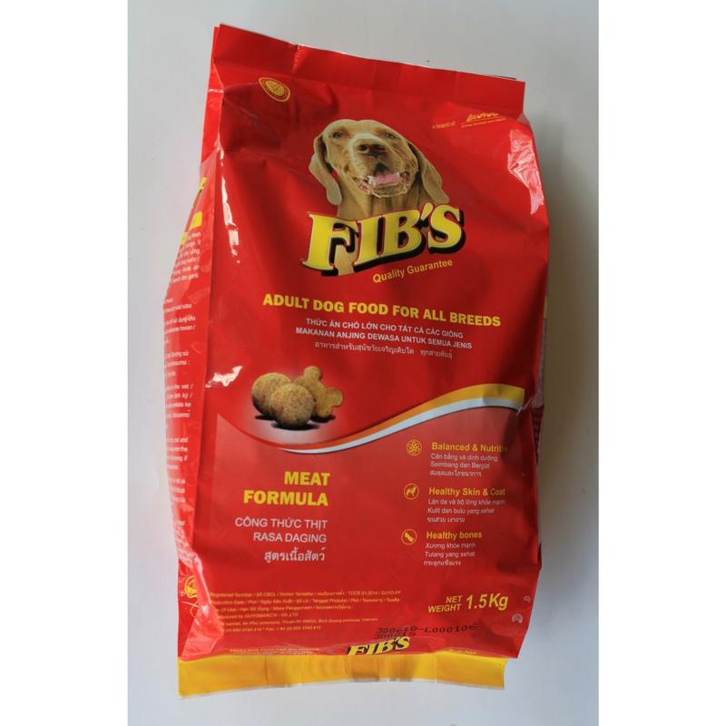 [Fib 1.5kg] Thức Ăn Hạt Cho Chó Fib's Gói 1.5kg 2