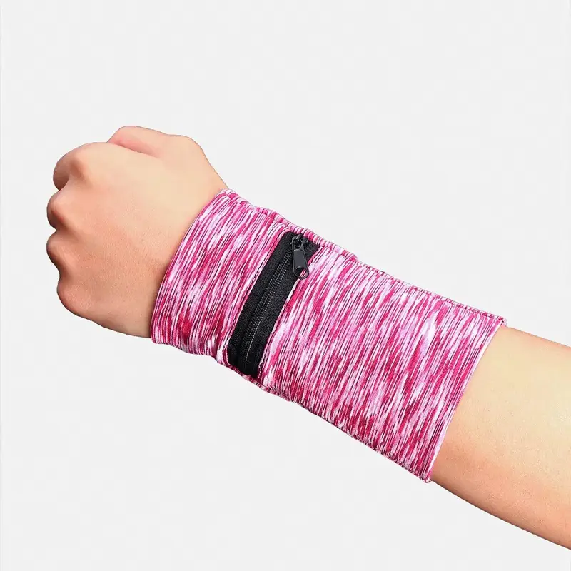 Outdoor Sports Wrist Bag with Zipper, 1 Count Elastic Wrist Storage Bag for Men & Women, Outdoor Running Accessories 4