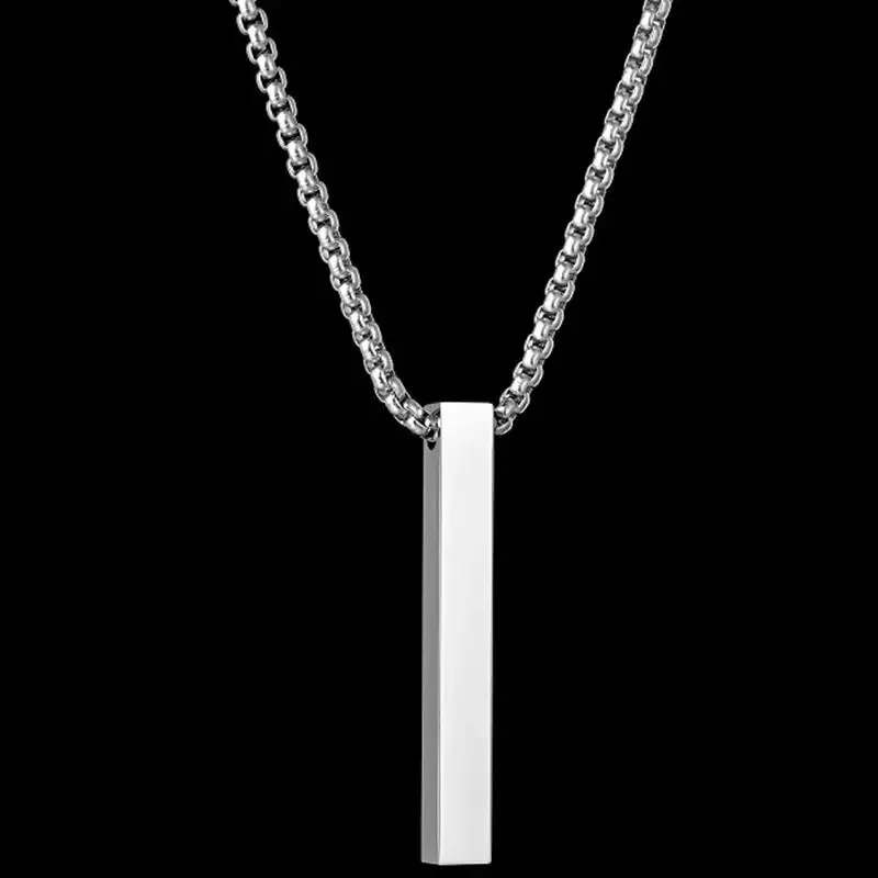 KALUNG TITANIUM PRIA LIONTIN BAJA FASHION ANTI KARAT TIDAK LINTUR jewellery Perempuan Laki-laki Kulit Kulit 4