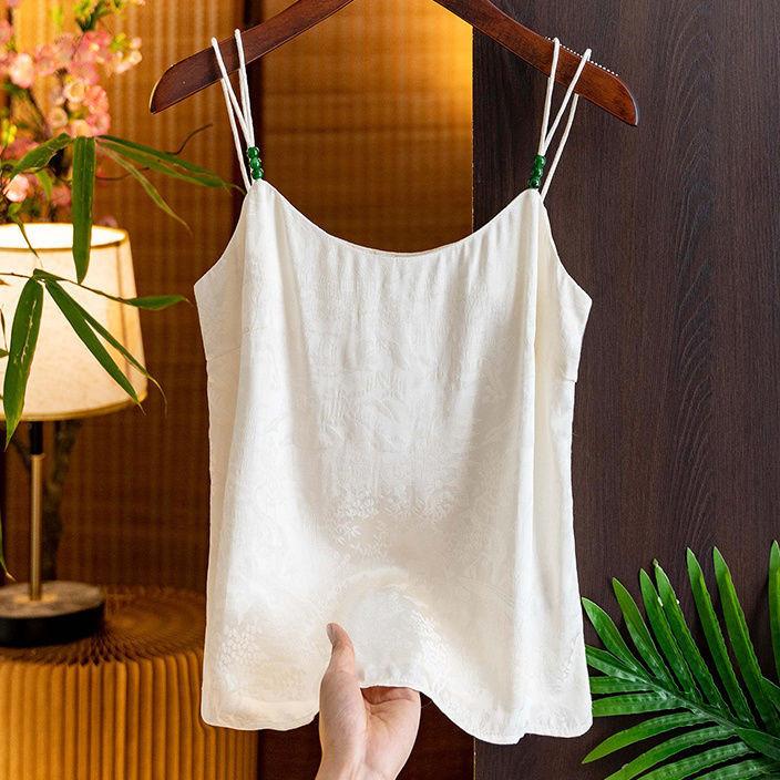   Real Shot  Áo Vest có dây đeo đeo cổ điển kiểu Trung Quốc mới màu đen   trắng ngọt ngào dành cho nữ 