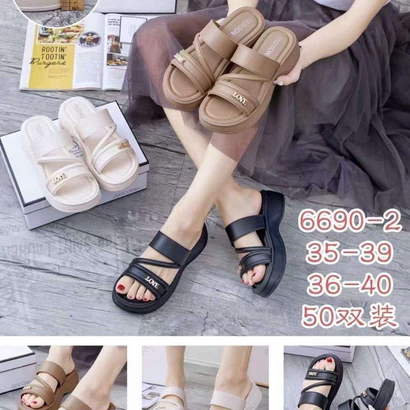 Phom nhỏ đặt tăng size Dép chữ Love mẫu mới hàng cao su non Quảng mềm êm Nữ DéP
