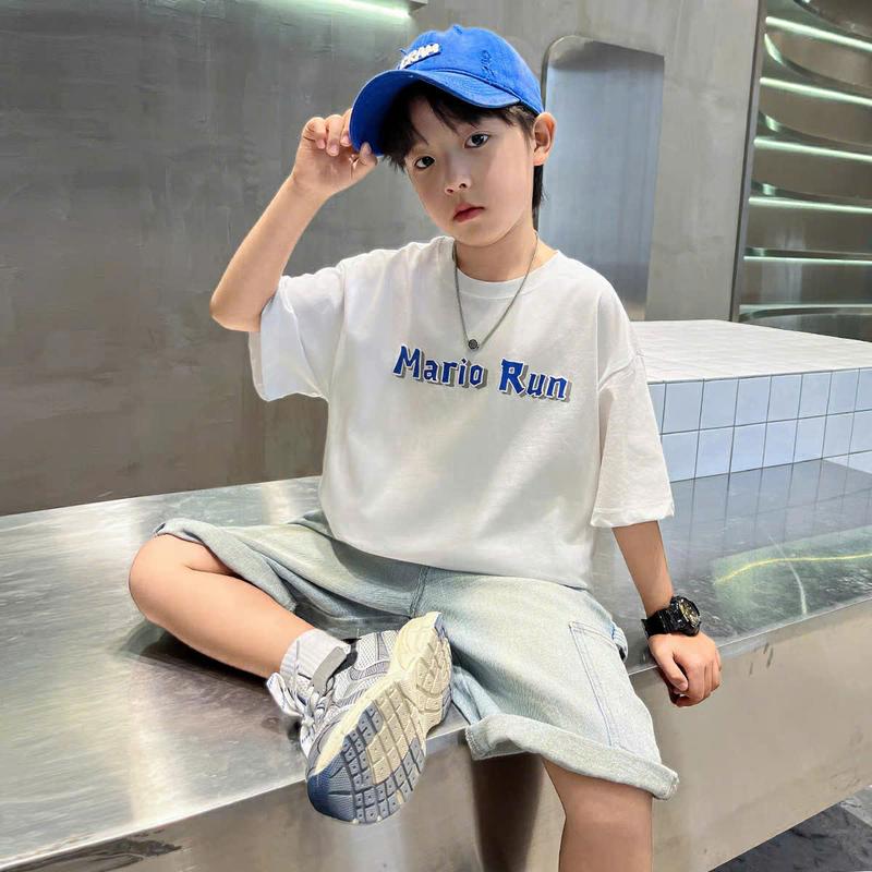 Aó phông cotton in hình MARIO RUN cho be trai từ 18-53kg mặc vừa. ÁO phông MARiO RUN chất coton tici mềm mịn co giãn thấm hút mồ hôi tôt. DL Fashion. 4