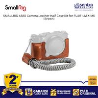 Gambar SMALLRIG 4880 PU Leather Half Case Brown for Fujifilm X-M5 with L-Plate Vlog Videography Accessories dari Sentra Digital Kota Surabaya 2 Tokopedia