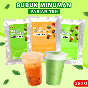 Bubuk Minuman Aneka Rasa Teh / Bubuk Minuman Kekinian 250GR / Serbuk Minuman Sticky Milk / Drink Powder / Bubuk Minuman Boba / Bubuk Minuman Coffe Shop