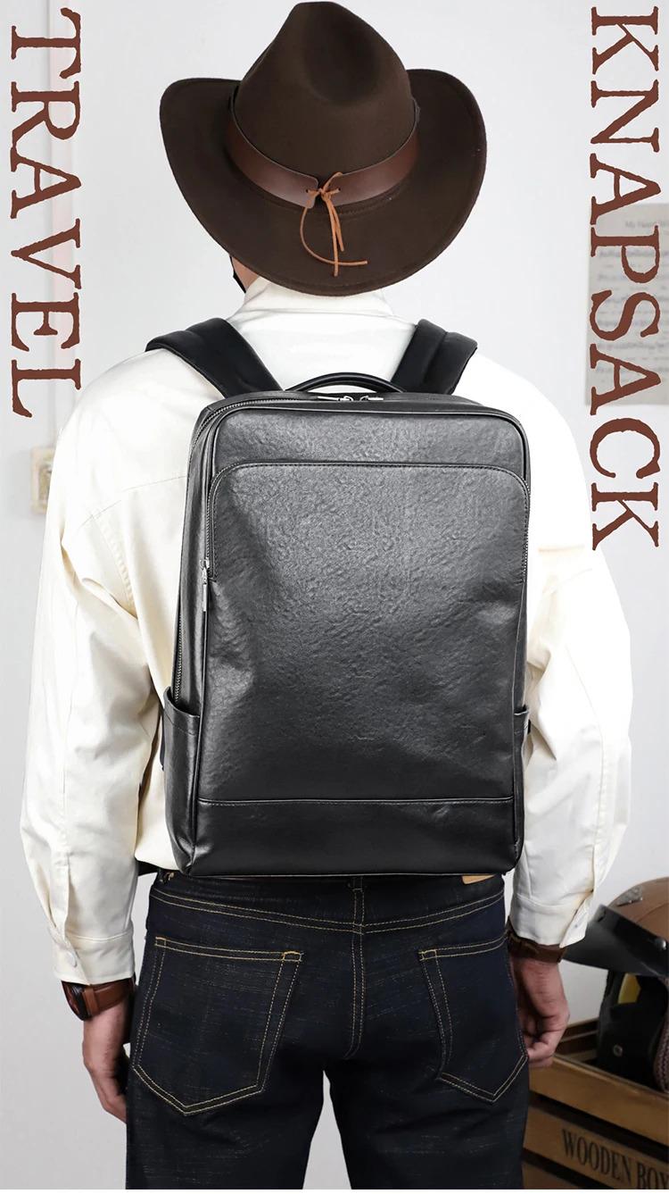 Fit For 14 Inch Laptop Bag Genuine Leather Business Men Travel Casual Black Backpack Computer Backpacks - TikTok Shop Philippines Fit For 14 Inch Laptop Bag Genuine Leather Business Men Travel Casual Black Backpack Computer Backpacks - TikTok Shop Philippines