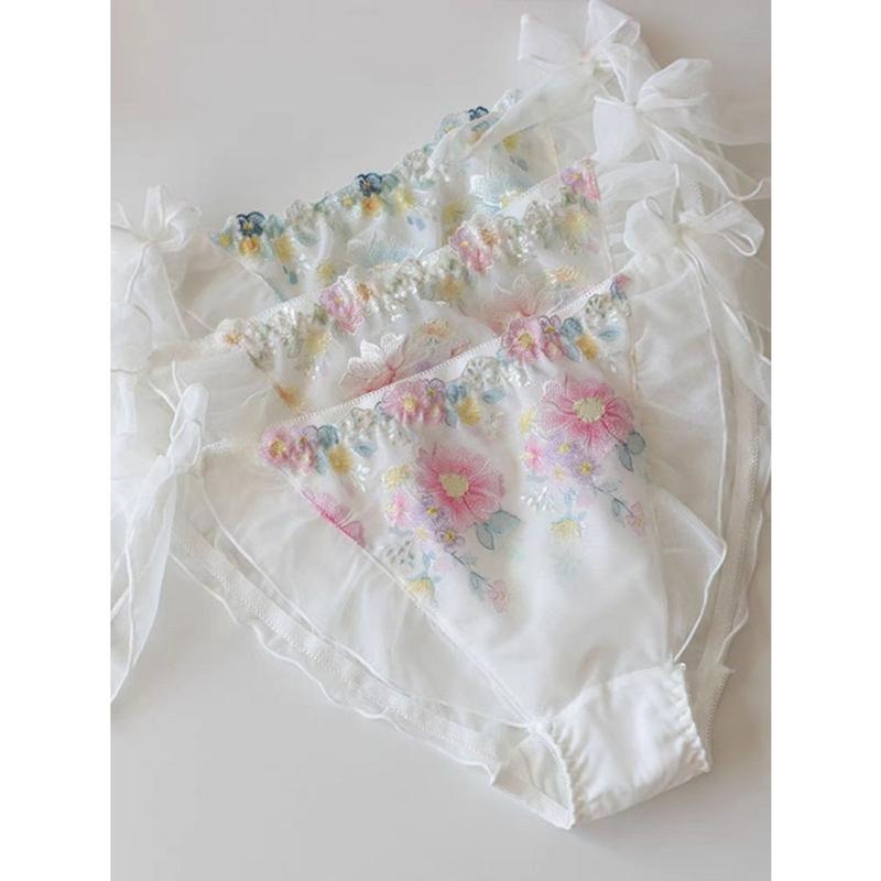 Product Introduction of QUẦN LÓT NỮ REN THÊU HOA LƯỚI CO GIÃN THOÁNG MÁT CỘT DÂY PHONG CÁCH NHẬT DỄ THƯƠNG Women 12