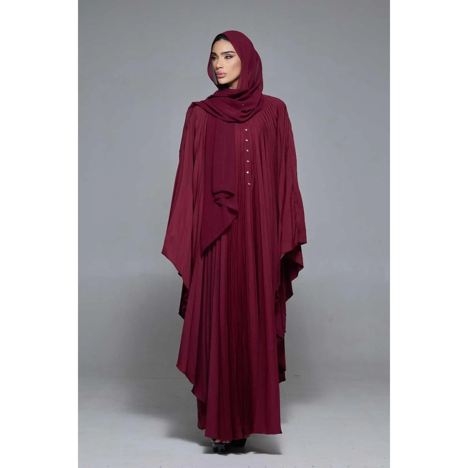 Delia       Abaya in Berry