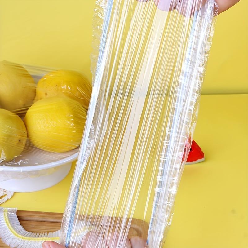 Product Introduction of Disposable Food Fresh Keeping Cover, 100pcs Clear Elastic Plastic Wrap, Kitchen Tools for Home Dining Room Picnic 7