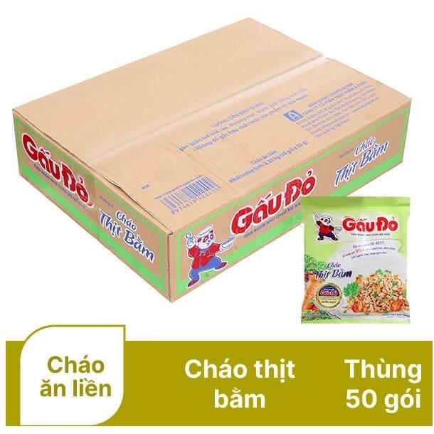 Thùng cháo gấu đỏ thịt bầm 50 gói- sản phẩm chính hãng