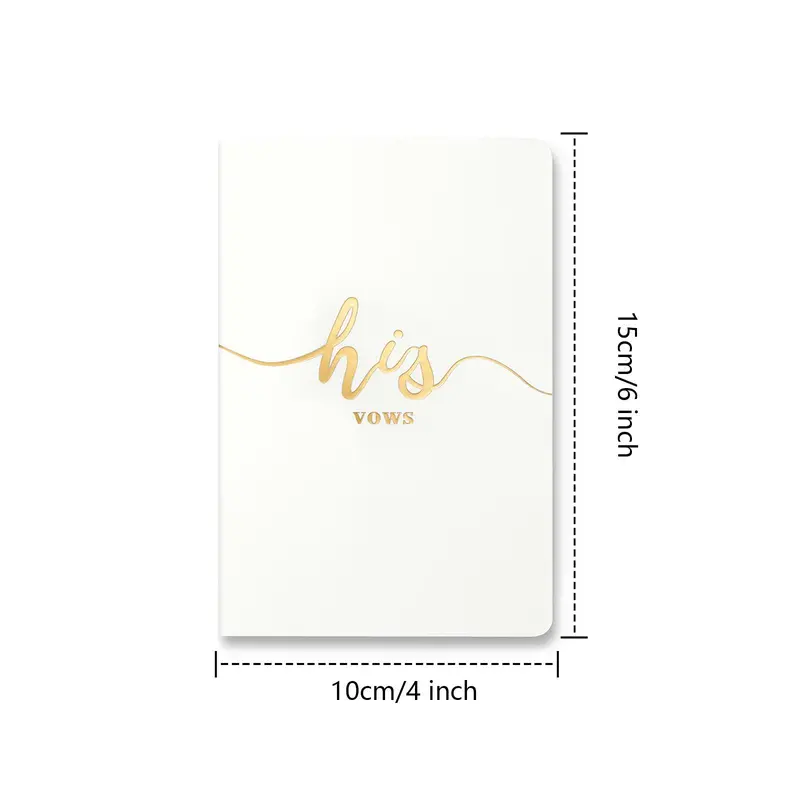 2pcs/set Wedding Vow Book, His and Hers Elegant Wedding Notebook, Gift for Bride Groom Ceremony 8