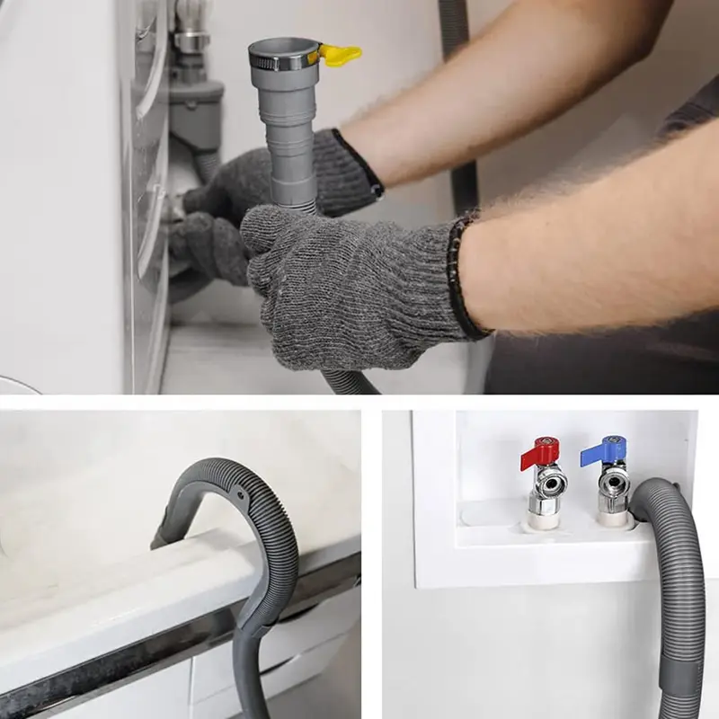 Bộ Mở Rộng Ống Thoát Nước, Thông Dụng, Cho Ống Máy Giặt, 3 mét, Bao Gồm Đầu Nối Ống Giá Đỡ Và Kẹp Ống Thoát Nước, Thích Hợp Cho Ống Thoát Nước 4