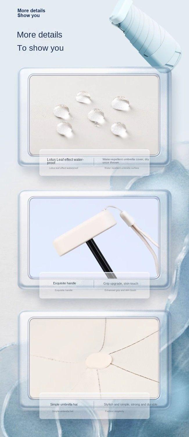 Product Introduction of Ô Dù Thẻ, Cầm Tay Và Nhỏ Gọn, Chống Tia UV, Đa Năng, Che Nắng Và Chống Nắng, Ô Gấp, Kích Thước Nhỏ, Giảm Giá 50%, Thích Hợp Để Chống Nắng 9