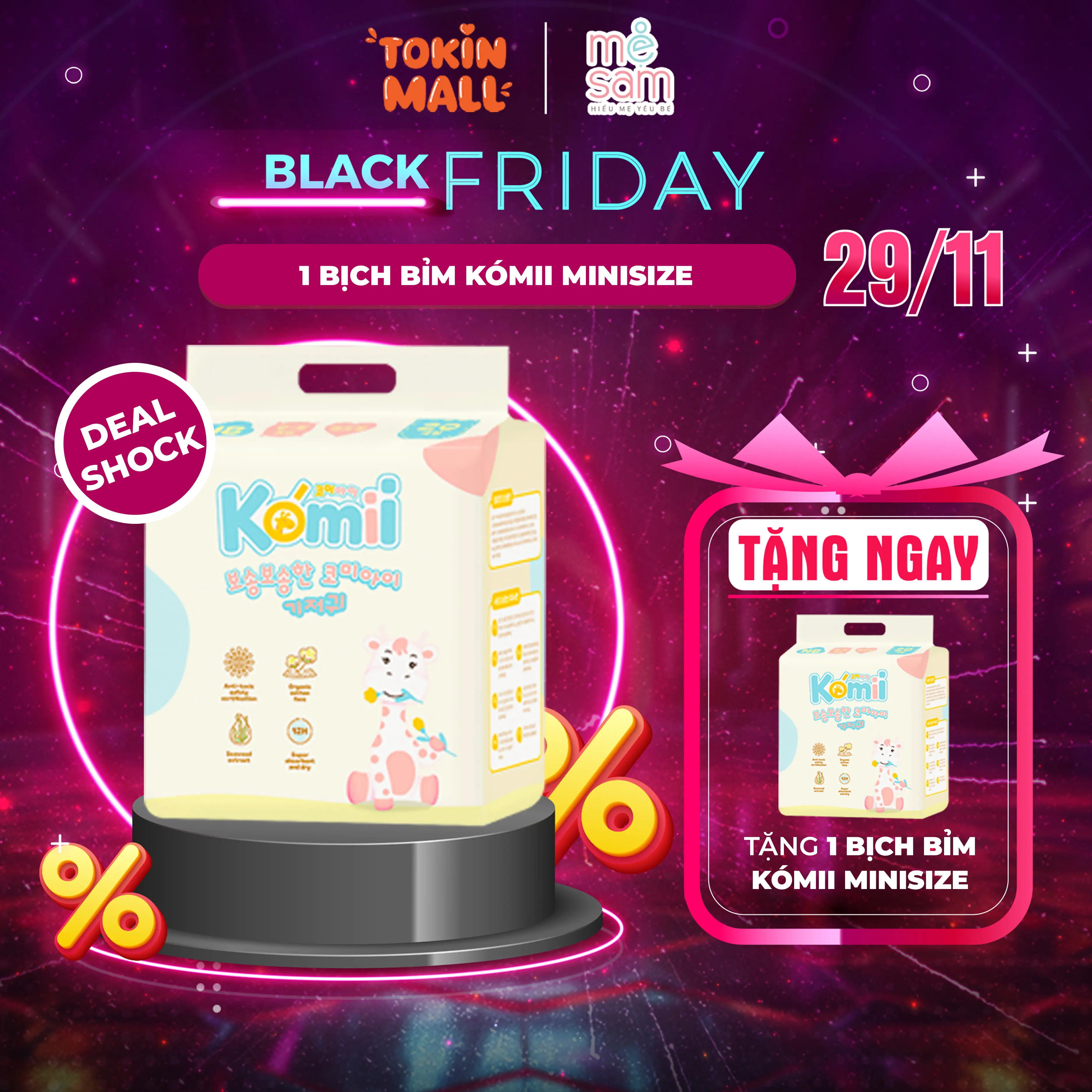 [DEAL HOT] 1 Bịch Komii Minisize cao cấp Hàn Quốc - TẶNG 1 BỊCH MINISIZE