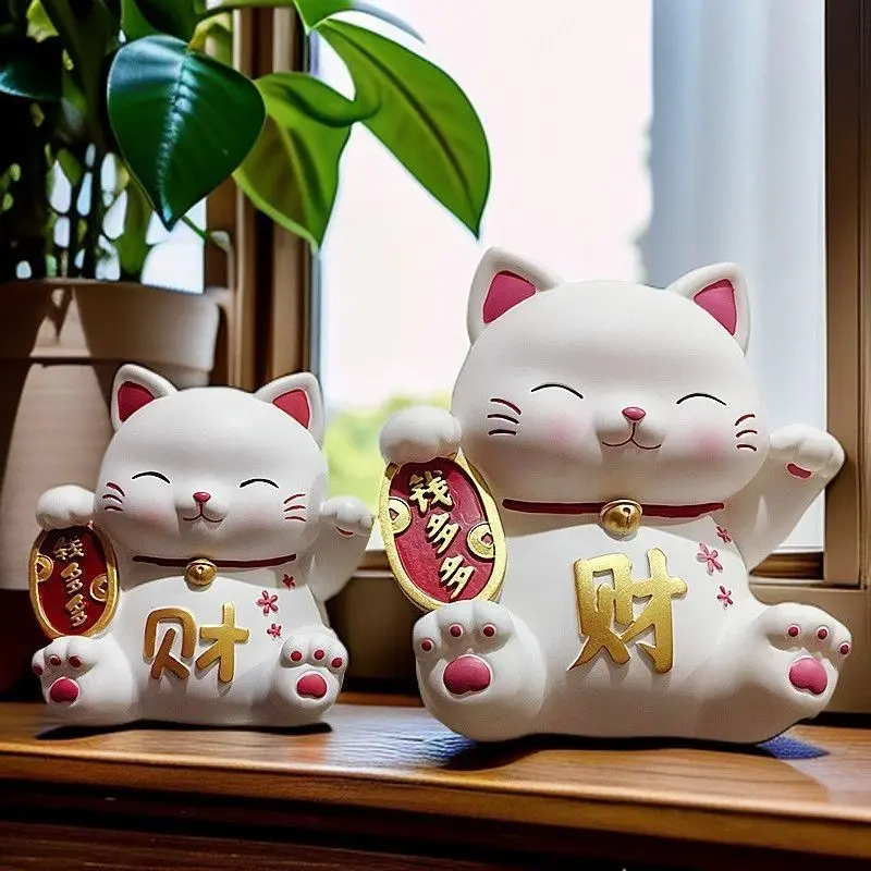 Ngân Hàng Tiền Xu, Thiết Kế Mèo Tài Lộc Cho Bé Gái, Dung Tích Lớn, Chống Rơi, Làm Bằng Vinyl, Miễn Phí, Thích Hợp Làm Quà Tặng Sinh Nhật, Ngân Hàng Tiền Xu, Đồ Trang Trí Khai Trương, Đồ Trang Trí Lễ Hội