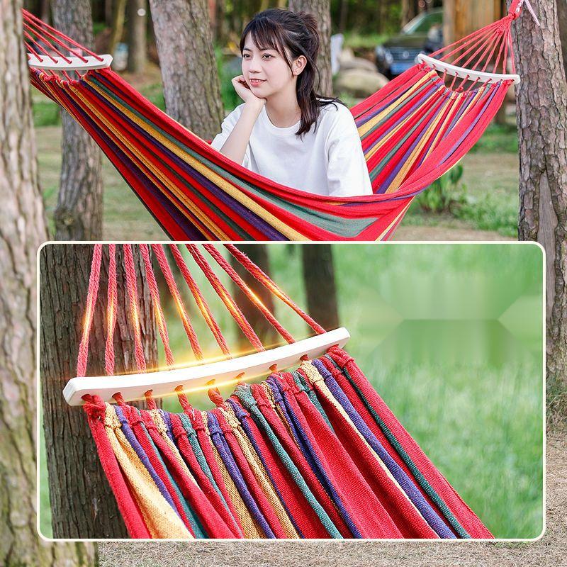 Product Introduction of Hammock Outdoor Swing Outdoor Picnic Beach Indoor Anti-Flip Dormitory Adult and Children Glider Hanging Basket Removable and Washable 0
