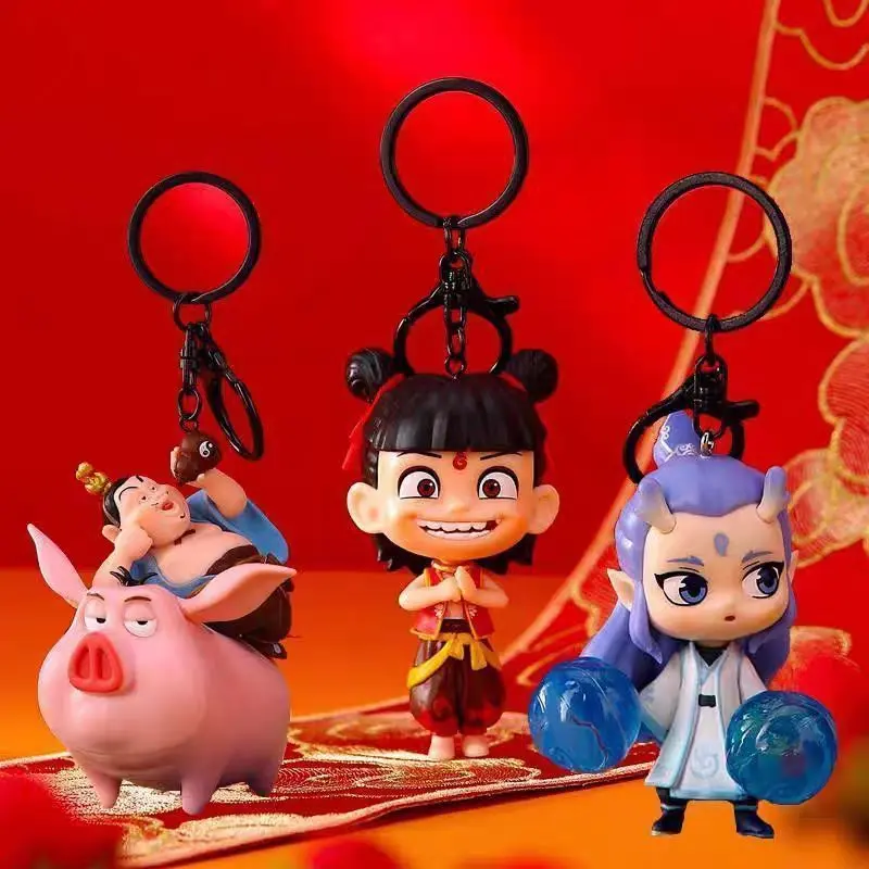 Tượng Nhỏ Nezha, Con Trai Kỳ Diệu Của Bức Tượng Nhỏ Biển, Búp Bê Nhập Khẩu Lợn Bay, Mặt Dây Chuyền Móc Chìa Khóa, Đồ Trang Trí Nhỏ Còn Hàng, Tuyệt Vời Làm Quà Tặng doll  natra
