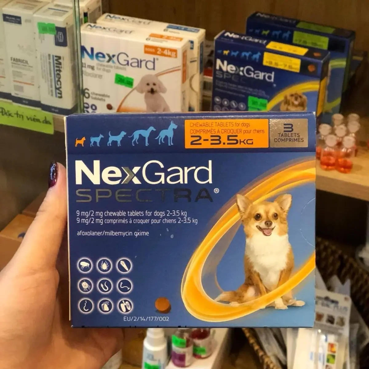 NEXGARD SPECTRA Trị Nội Ngoại Kí Sinh Trùng - Merial Pháp