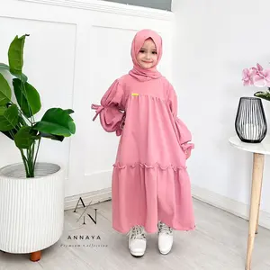 ANNAYA gamis anak crinkle premium Airflow  Muslim Dress