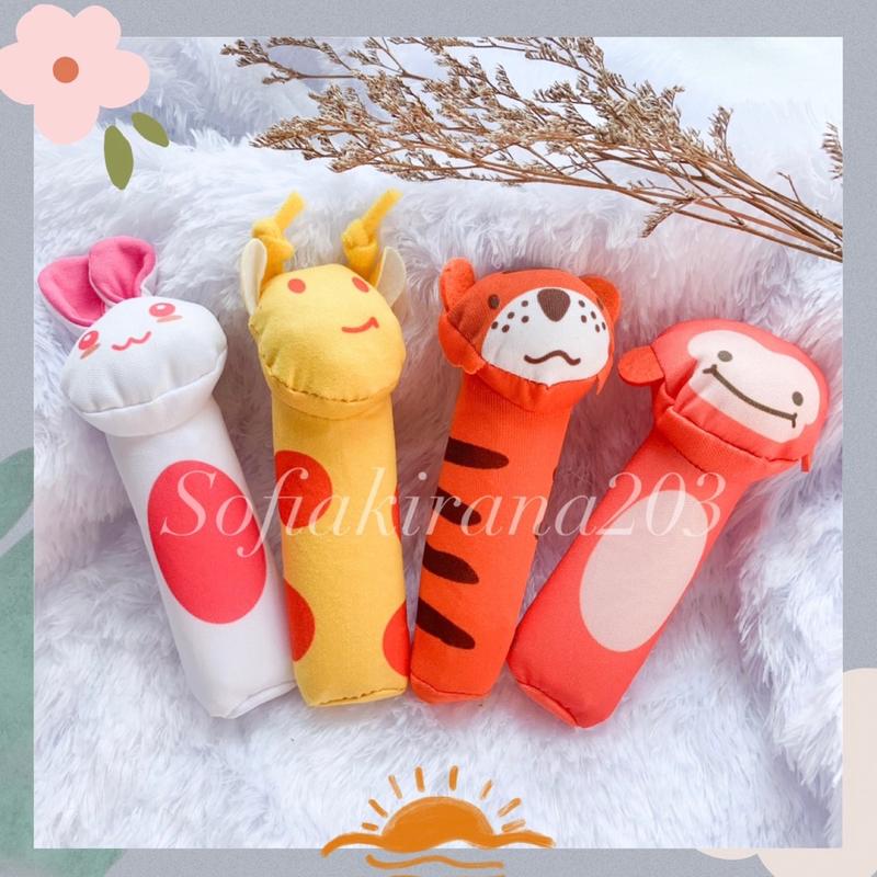Mainan genggam pencet bunyi bayi karakter animal 0