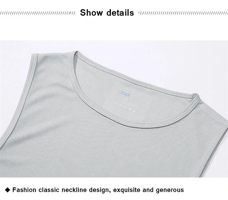 Product Introduction of Summer Gym Tank Top Men Mesh Clothing Quick Dry Bodybuilding Sleeveless T Shirt Fitness Singlets Basketball Sports Muscle Vest 19