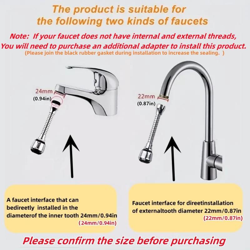 Kitchen Faucet, 360 Degree Rotating Faucet Aerator, 2 Modes Extension Tube, Sink Aerator, Kitchen Fixture Accessories, Gifts For Girlfriend 3
