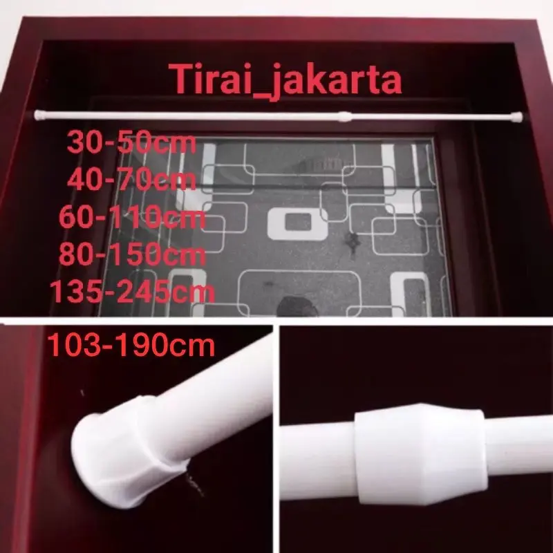 PALING MURAH - TIANG FLEKSIBEL GORDEN TIANG PINTU TIANG TIRAI KAMAR MANDI TIANG KOLONG DAPUR BATANG GORDEN tiang piaa ajaib  tongkat fleksibel tongkat kolong dapur tongkat pipa ajaib tongkat kamar mandi tongkat jemuran tongkat pintu 2
