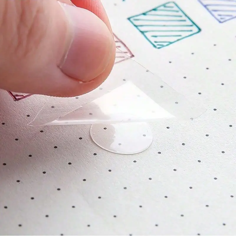 Clear Dot Double Sided Tape, 200pcs/set Double Sided Adhesive Dot Tape, Scrapbooking & Journal Making Tool for DIY Craft 4