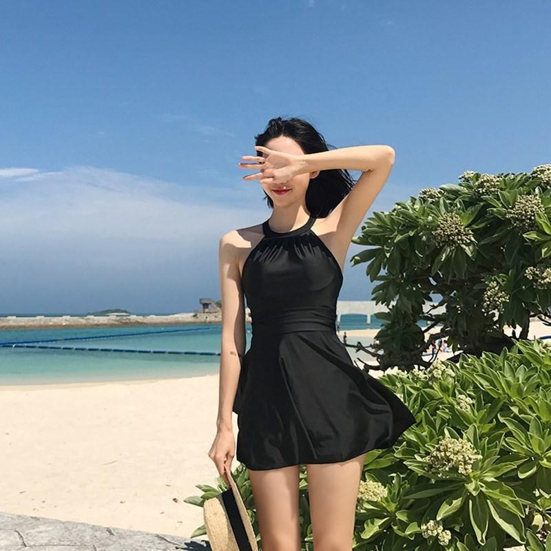 Product Introduction of 2023 Korea Style One Piece Women Swimsuit Conservative Monokini Hot Spring Swimwear Backless Skirt Holiday Beachwear 7